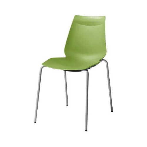アノアチェア グリーン シルバー脚 4脚