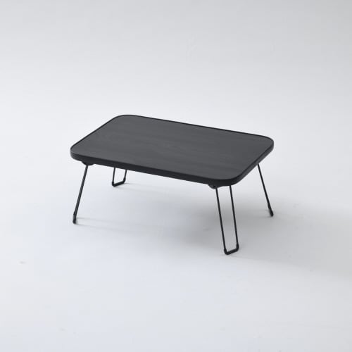 折れ脚コンパクトテーブル 木目ブラック