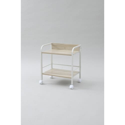 キャスター付リビングラック2段NM