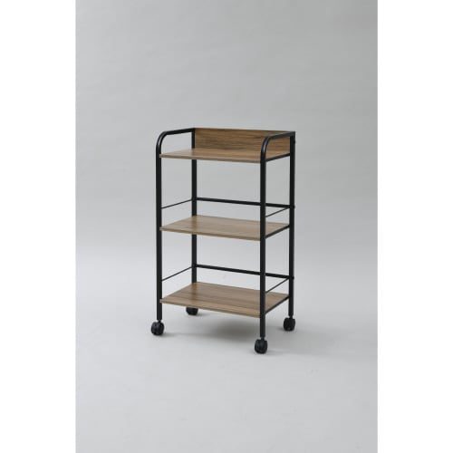 キャスター付リビングラック3段OAK