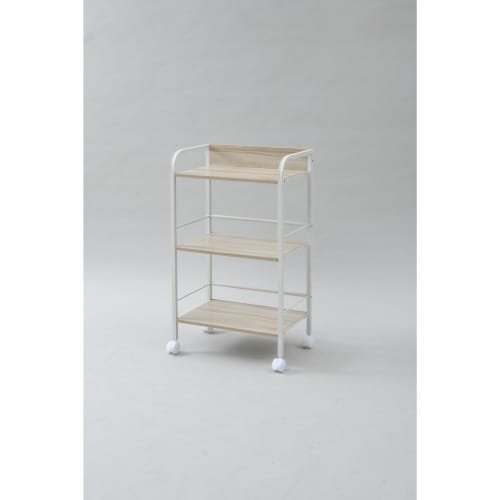 キャスター付リビングラック3段NM