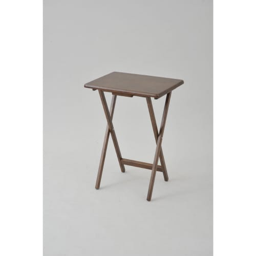 天然木折りたたみサイドテーブル ハイタイプ