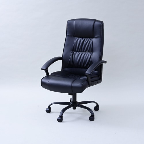 ハイバックレザーチェア 肘付き レバー昇降