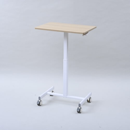 レバー式昇降パーソナルデスク ウッドナチュラル