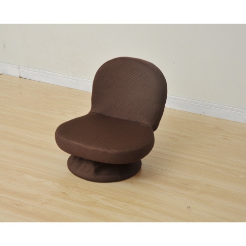 コンパクト回転チェア ダークブラウン