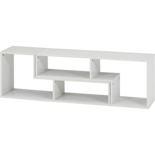 L字型伸縮TVボード オークWH