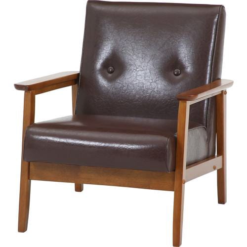 バイキャストPUソファ ミート 1P LBR