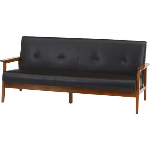 バイキャストPUソファ ミート 3P DBR