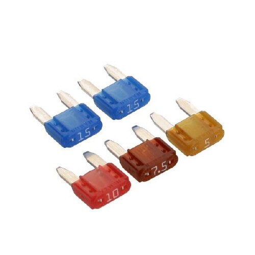 ミニ平型ヒューズセット 5/7.5/10/15A
