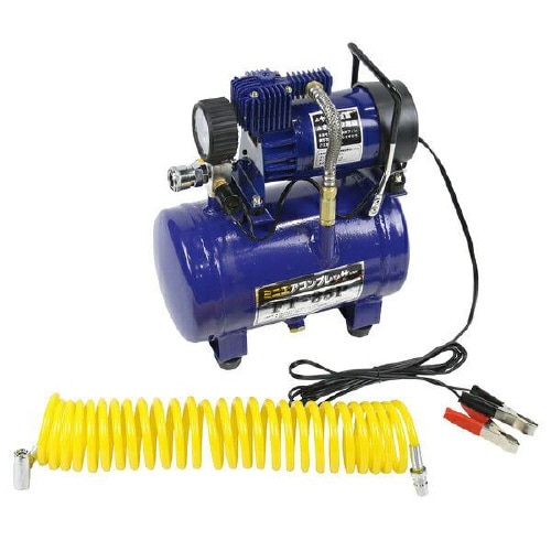 ミニエアーコンプレッサー タンク付 オイルレス方式