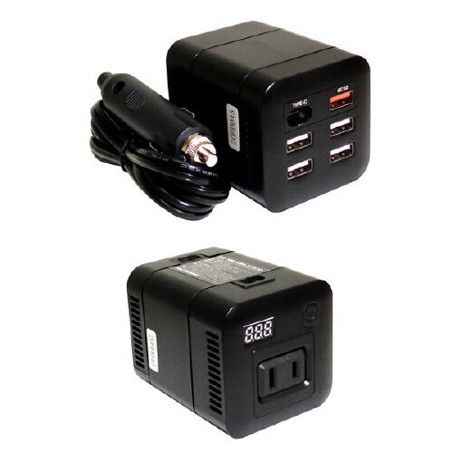 インバーター USB&コンセント 静音タイプ