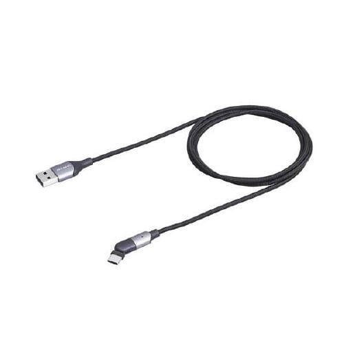 端子180度可動USBケーブル(L字) D607