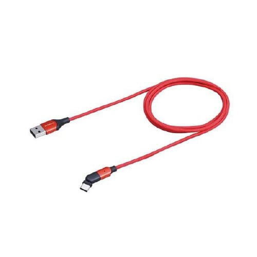 端子180度可動USBケーブル(L字) D608