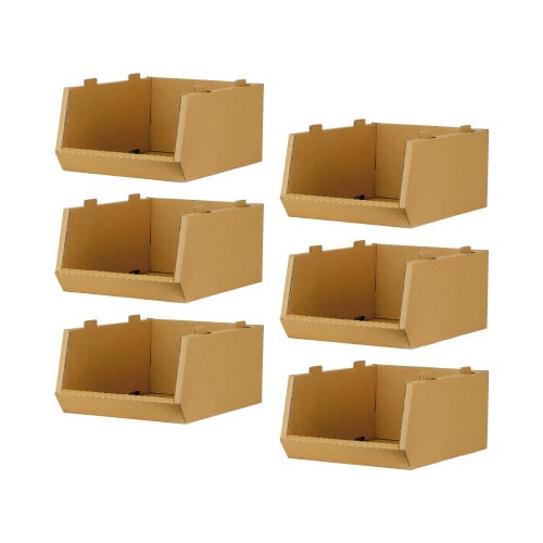 スタッキングコンテナM 6個セット クラフト