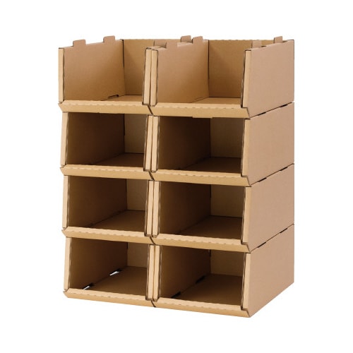 スタッキングコンテナS 8個セット クラフト