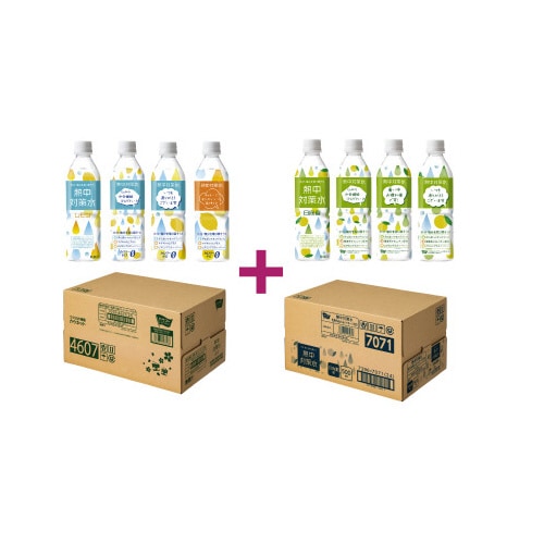 熱中対策水メッセージ付きレモン・日向夏2CS