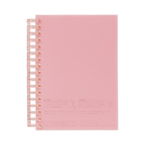 オープンリングノート A6 ピンク リーフ70枚