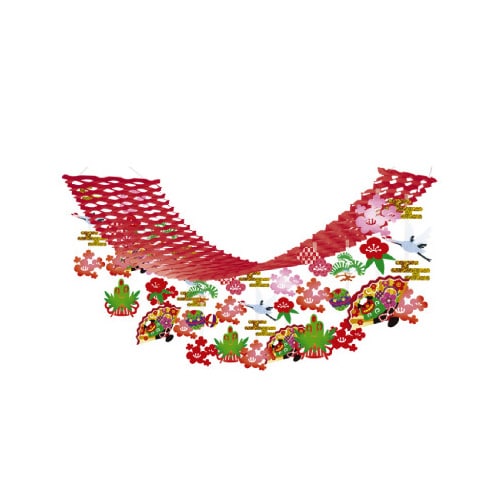 華やか扇正月プリーツハンガー