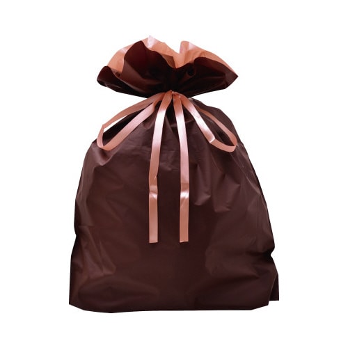 巾着袋 ブラウン 450×560+120 1P