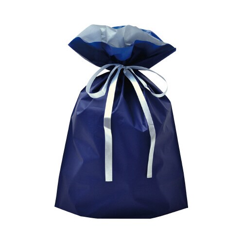 巾着袋 ネイビー 310×430+120 1P