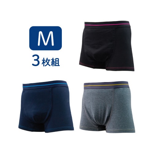 スマートボクサーパンツ無地大容量鉄仮面 3枚組M