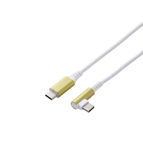 USB−Cケーブル PD L字 2m イエロー