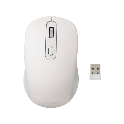 マウス Bt無線両対応 6ボタン 充電式 ホワイト