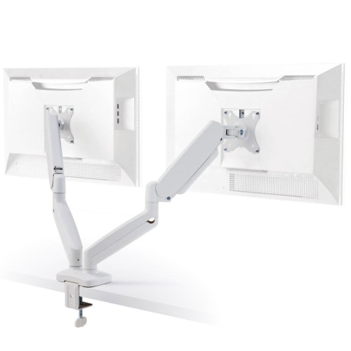 モニターアーム デュアル ガス式 ホワイト