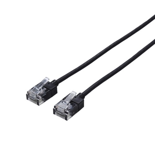 LANケーブル CAT6A 5m スリム ブラック