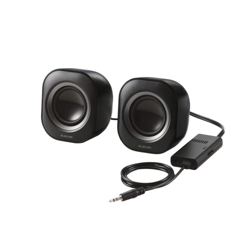 PCスピーカー 有線 小型 ブラック