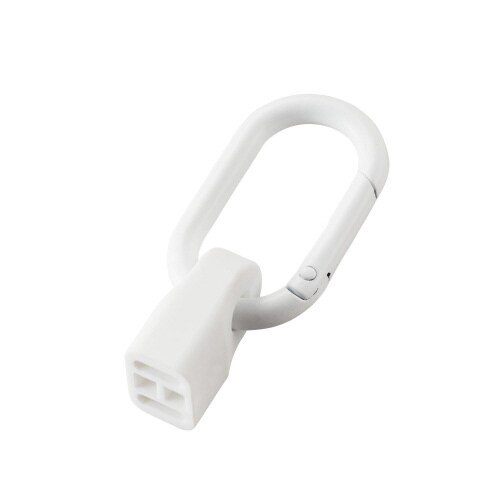 ストラップ型ケーブルホルダー カラビナ付 ホワイト