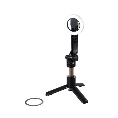三脚 スマホスタンド マグネット 卓上 ブラック