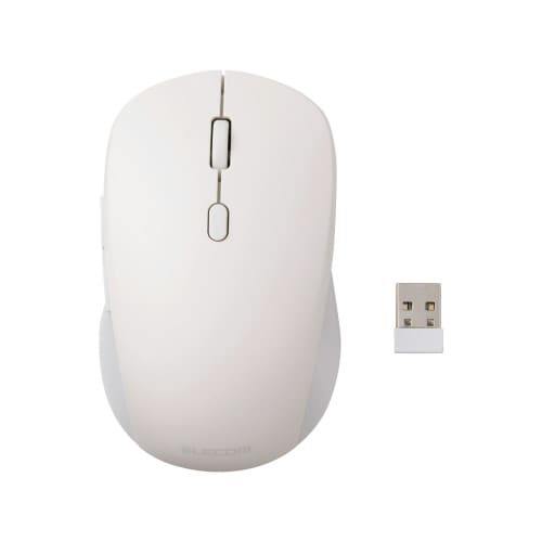 マウス Bt無線両対応 静音 6ボタン ホワイト