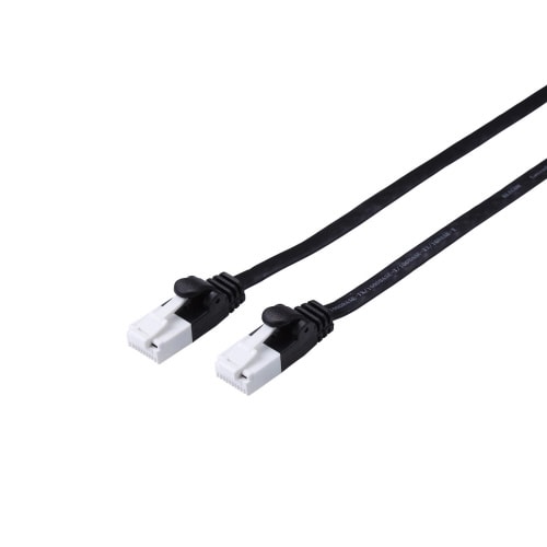 LANケーブルCAT6A準拠 10m フラット 黒