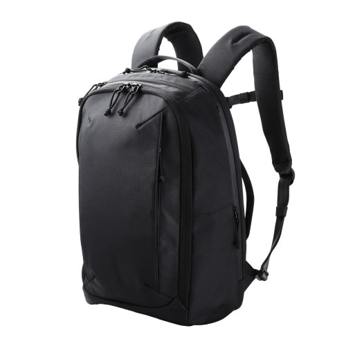 リュック 大容量21L 自立設計 撥水 黒