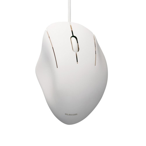 有線マウス 静音 3ボタン Sサイズ ホワイト