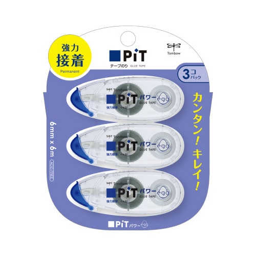 テープのり ピットパワーエッグ 1P(3個入)X5