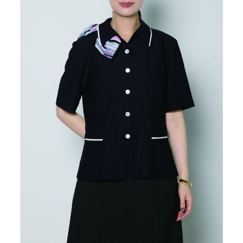 オーバーブラウスAJ0861ブラック7号