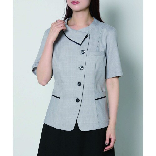 オーバーブラウスAJ0864ライトグレイ11号