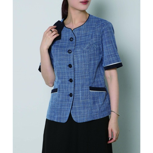 オーバーブラウスAJ0862ブルー15号