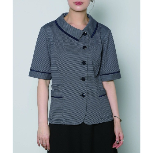 オーバーブラウスAJ0859ブルーグレイ21号