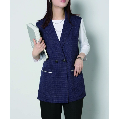 ロングベストAO5803ネイビーM