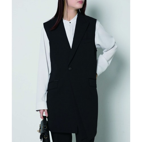 ユニセックスロングベストBUV1200ブラックL