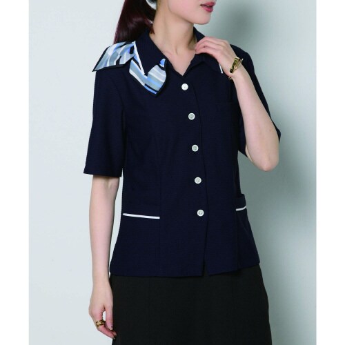 オーバーブラウスAJ0861ネイビー7号