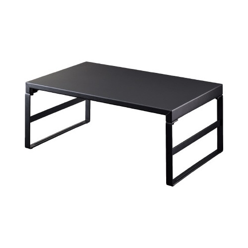 机上台ハイタイプ幅390mm マットブラックX10