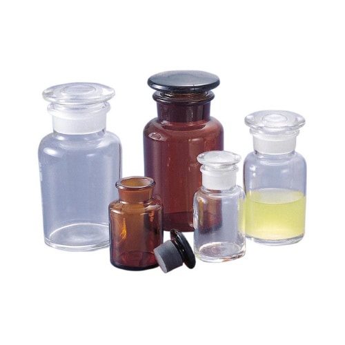 広口試薬瓶 茶色 250mL(250mL)×5