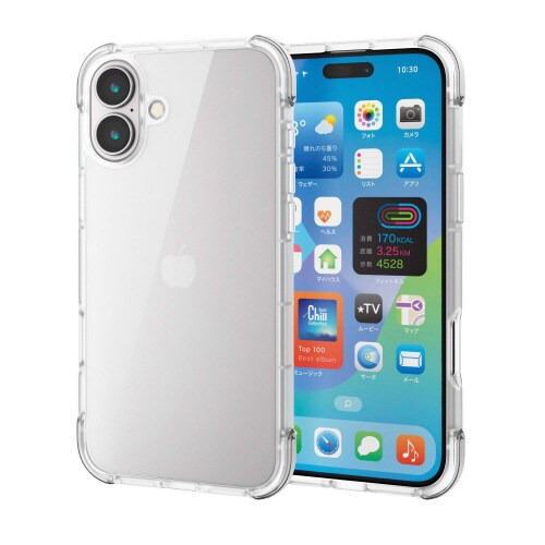 iPhone16Plusケース軽量透明×透明