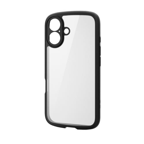 iPhone16ケースハイブリッド衝撃吸収黒