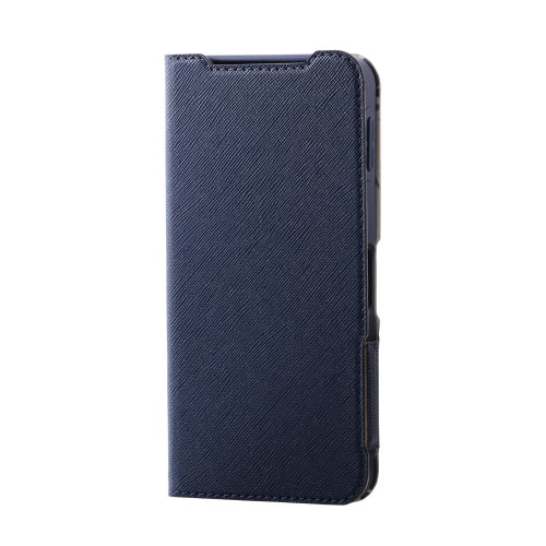 AQUOSsense9ケースレザー花柄紺