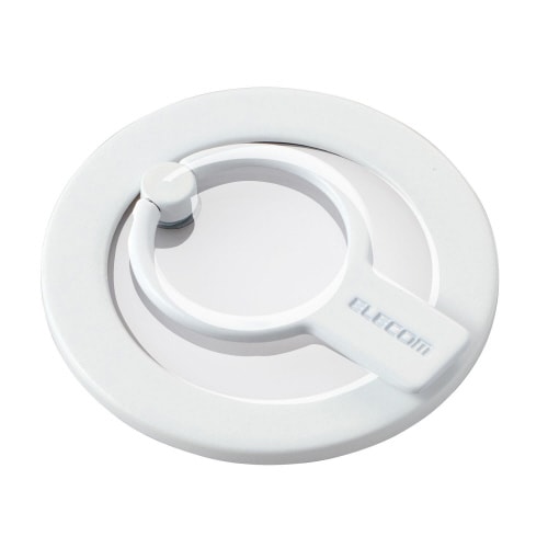 スマホリング マグネット クリアパーツ 白